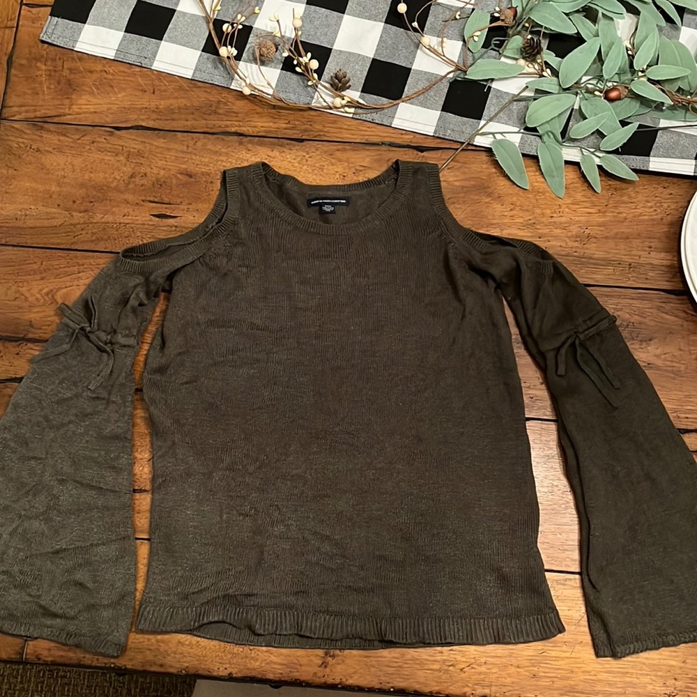 Olive green small American eagle sweater
